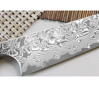 Yoshimi Kato 15cm VG10 Damascus nikkel handgemaakt Japans Universeel mes 2