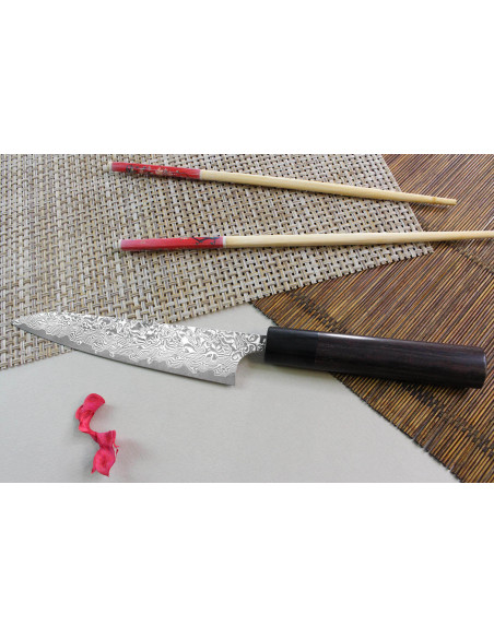 Yoshimi Kato 15 cm VG10 Damasco nickel coltello universale giapponese fatto a mano