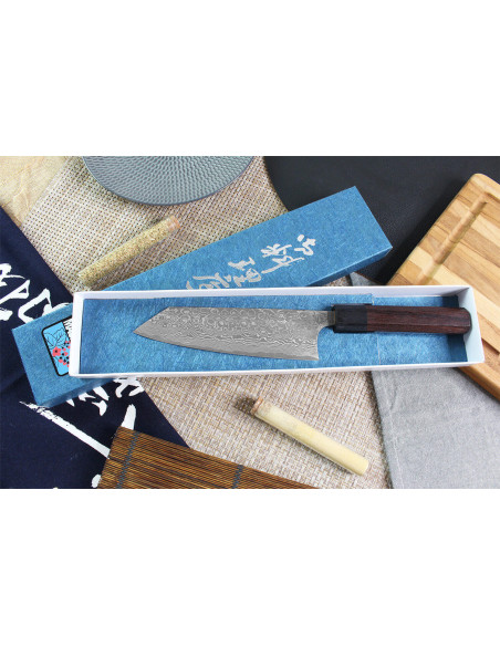 Japanisches handgefertigtes Bunka-Messer Masakage Kumo 16,5cm Damast 63 Schichten