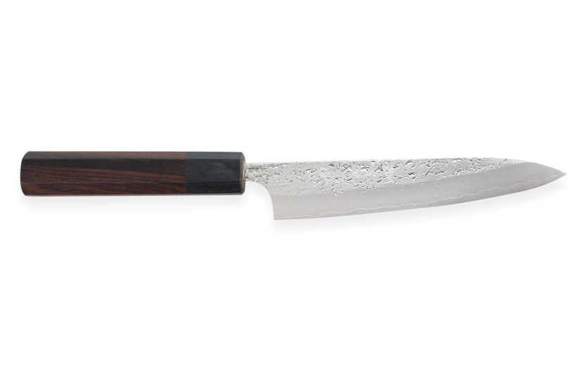 Yu Kurosaki Shizuku cuchillo universal japonés martillado artesanal de 15 cm de acero SG2