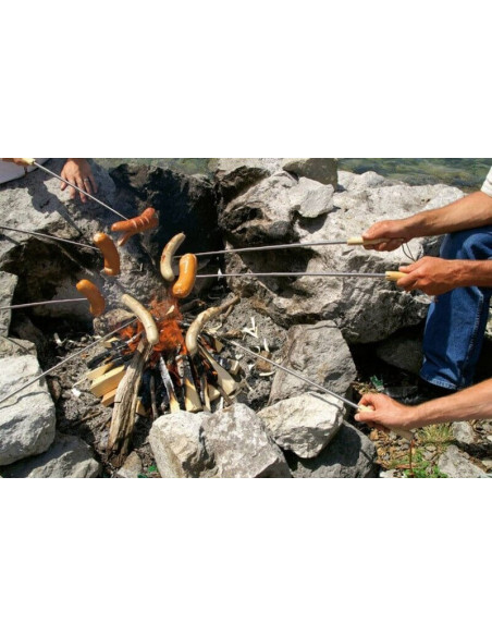 65 cm teleskopisk grillgaffel + nylonveske