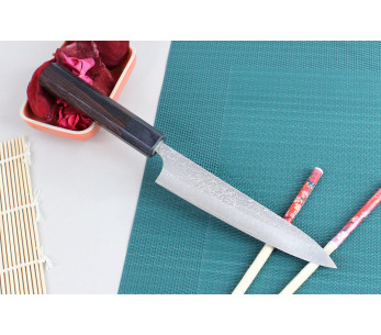Yu Kurosaki Shizuku 15cm Faca universal japonesa martelada artesanal em aço SG2 2