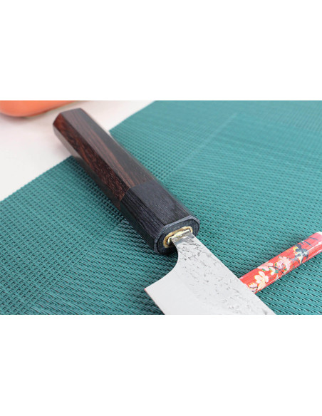 Yu Kurosaki Shizuku 15cm SG2 stål hantverksmässigt hamrad japansk universalkniv