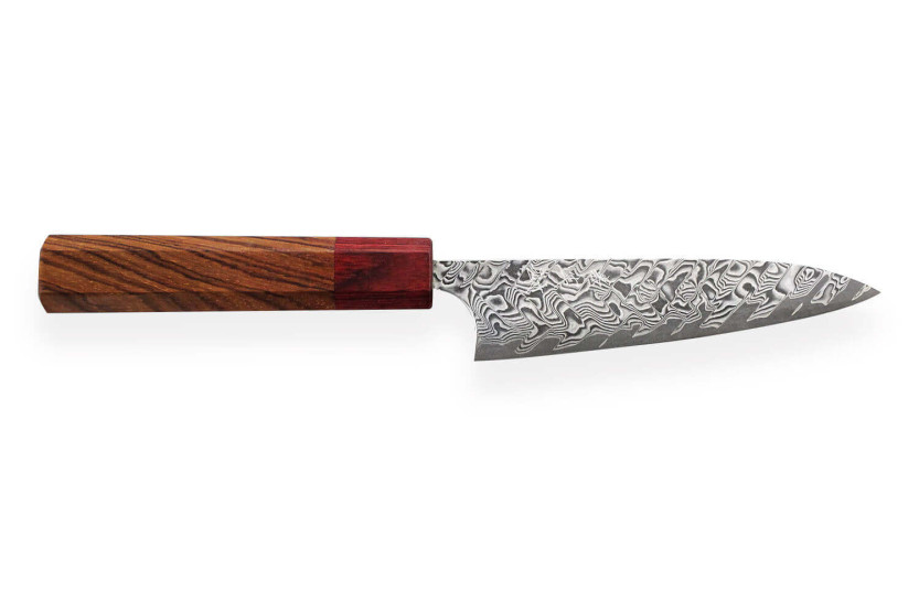 Faca universal japonesa Yoshimi Kato 12cm SG2 Damascus feita à mão