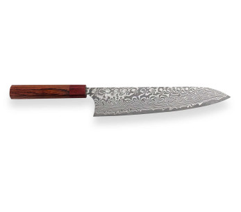 Coltello da cuoco tradizionale giapponese Yoshimi Kato 24 cm SG2 Damasco