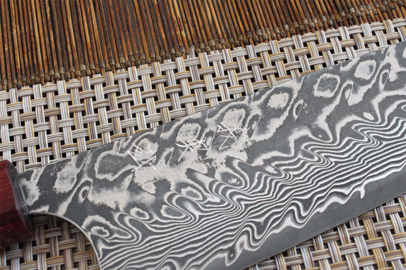 Yoshimi Kato 24cm SG2 Damascus käsintehty japanilainen keittiöveitsi