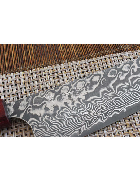 Yoshimi Kato 24cm SG2 Damascus handmade Japanese chef ' s knife