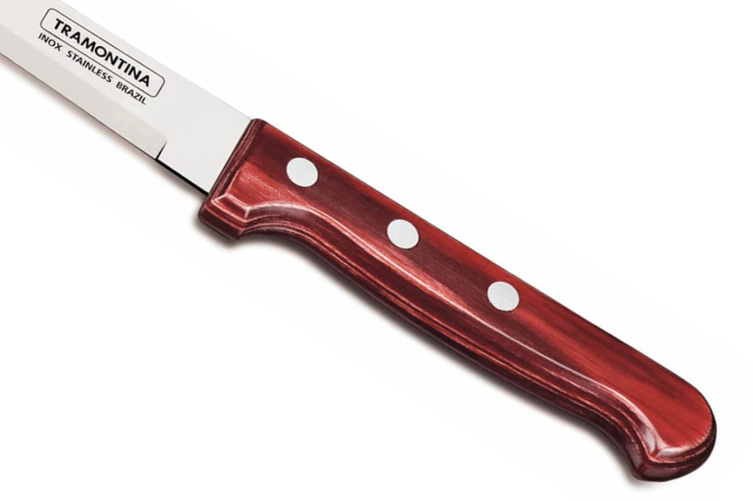 Set aus 12 Steakmessern Tramontina Gaucho Klinge 13cm roter Griff