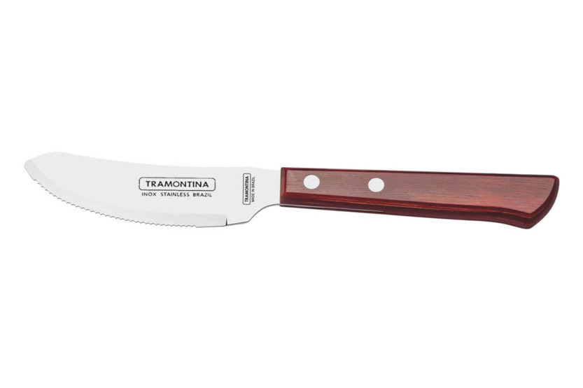 Set di 12 coltelli da bistecca/pizza Tramontina, manico rosso