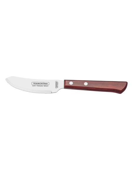 Set med 12 Tramontina steak-/pizzaknivar, rött skaft