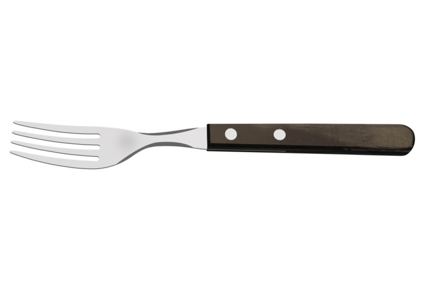 Set of 12 Tramontina Gaucho brown-handled forks