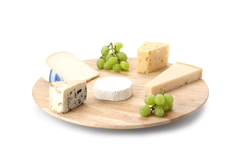 Bandeja de queso giratoria Continenta de madera de caucho