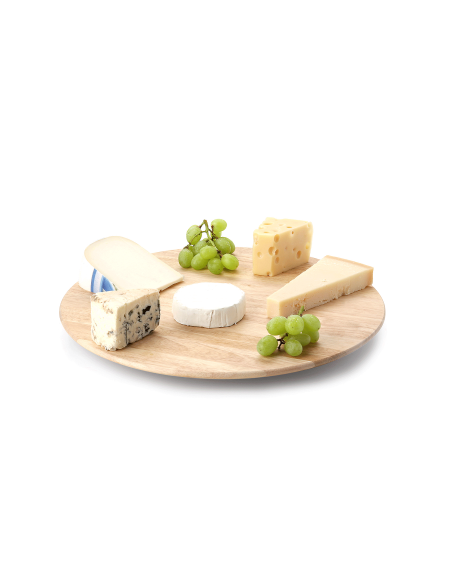 Bandeja de queso giratoria Continenta de madera de caucho