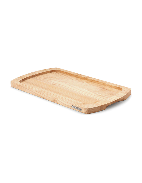Continenta, tavola da pane in legno di gomma 45x26x2cm + vassoio per le briciole
