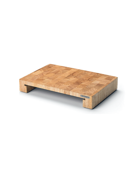 Tábua de cortar madeira Continenta 48x32,5x6cm + tabuleiro em aço inoxidável