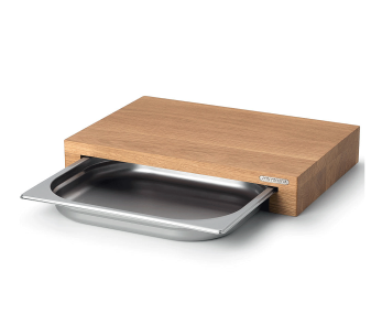 Continenta skjærebrett i tre 48x32,5x6 cm + brett i rustfritt stål