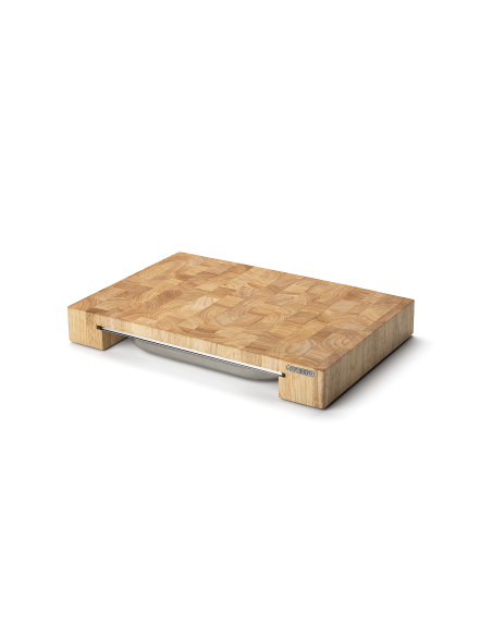Tabla de cortar de madera Continenta 48x32.5x6cm + bandeja de acero inoxidable