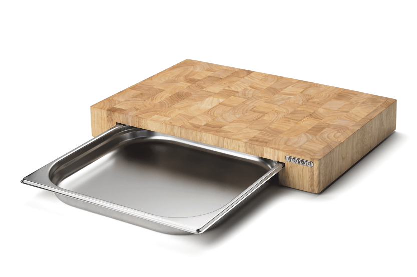 Continenta skjærebrett i tre 48x32,5x6 cm + brett i rustfritt stål