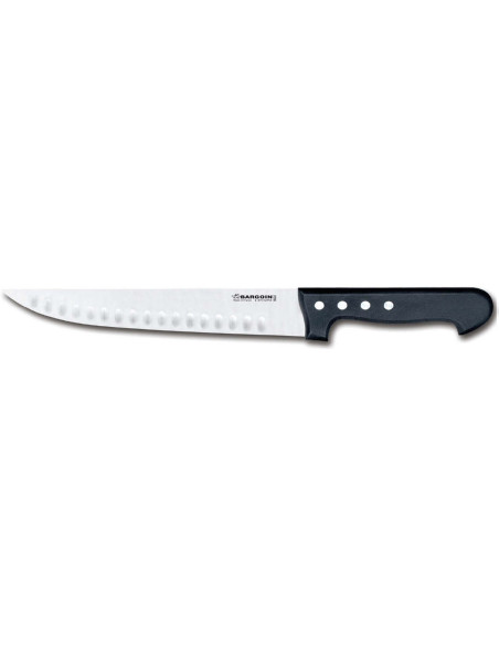 Cuchillo de carnicero Bargoin Classic con 4 remaches y hoja hueca de 30cm