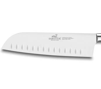santokumesser SABATIER Saveur mit Kullen 100% geschmiedet 18cm Messingnieten 2