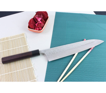 Yu Kurosaki Shizuku 24cm SG2 acero martillado artesanal cuchillo de chef japonés 2