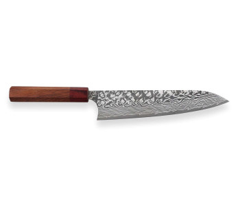 Yoshimi Kato 21 cm SG2 Damaskus håndlaget japansk kokkekniv