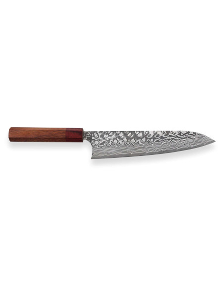 Coltello da chef giapponese Yoshimi Kato 21 cm SG2 Damasco fatto a mano