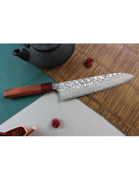 Yoshimi Kato 21cm SG2 Damascus käsintehty japanilainen keittiöveitsi