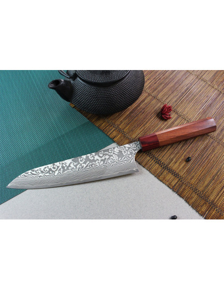 Yoshimi Kato 21cm SG2 Damascus handgemaakt Japans koksmes