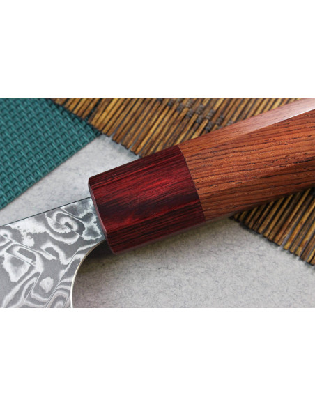 Faca de chef japonesa Yoshimi Kato 21cm SG2 Damascus feita à mão