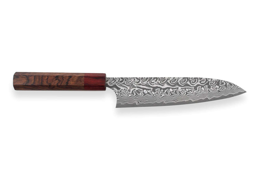 Faca de chef japonesa Yoshimi Kato 18cm SG2 Damascus feita à mão