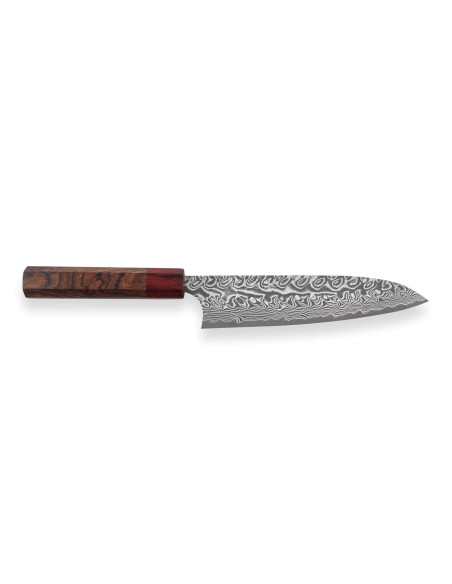 Faca de chef japonesa Yoshimi Kato 18cm SG2 Damascus feita à mão