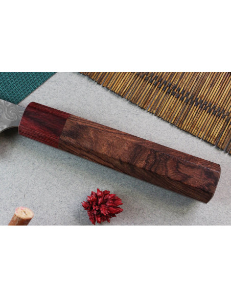 Faca de chef japonesa Yoshimi Kato 18cm SG2 Damascus feita à mão