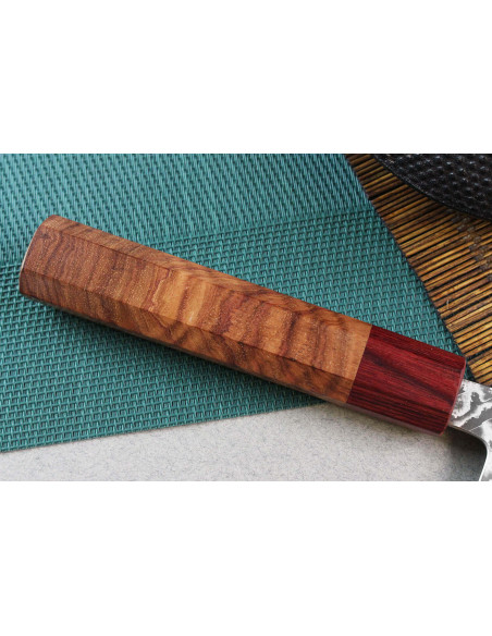 nakiri kniv japonais artisanal Yoshimi Kato 16,5 cm SG2 Damaskus