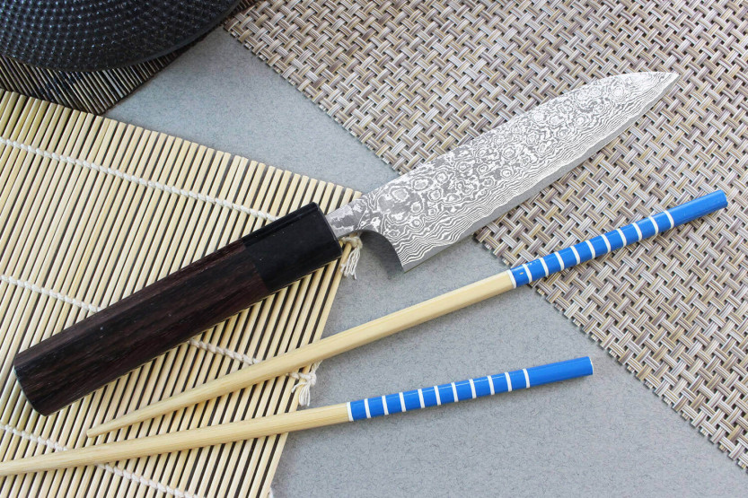 Masakage Kumo 13 cm Damaskus 63-lags håndlavet japansk universalkniv
