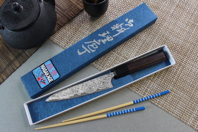Masakage Kumo 15cm Damascus 63-lagen handgemaakt Japans Universeel mes