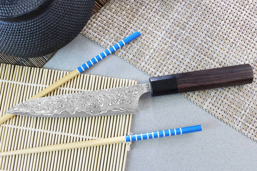 Masakage Kumo 15cm Damaskus 63-lagers handgjord japansk universalkniv