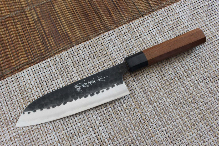 Anryu AS 17cm handgemaakt Japans santoku mes
