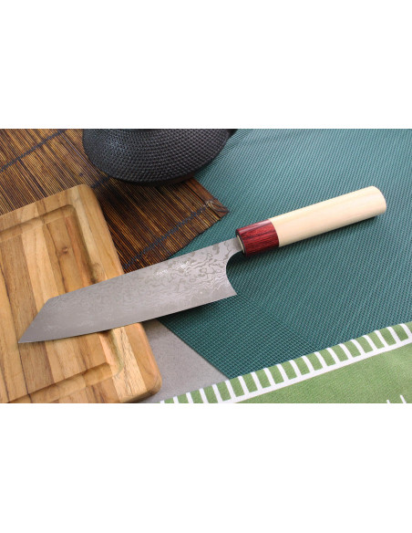 Masakage Kiri 17 cm håndlaget japansk bunka-kniv, damaskus 49 lag