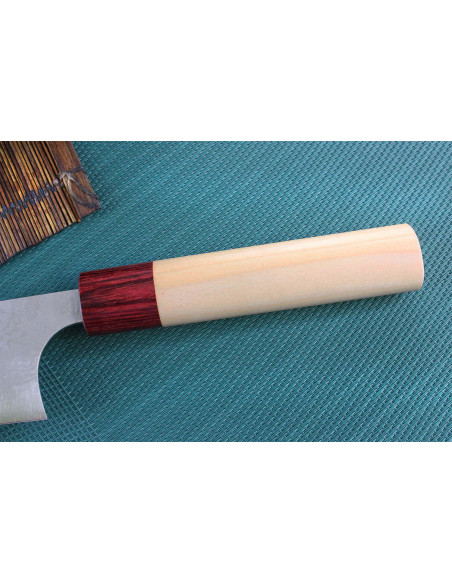 Masakage Kiri 17 cm håndlaget japansk bunka-kniv, damaskus 49 lag