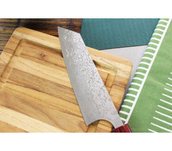 Faca bunka japonesa Masakage Kiri 17cm 49 camadas de damasco feita à mão 2