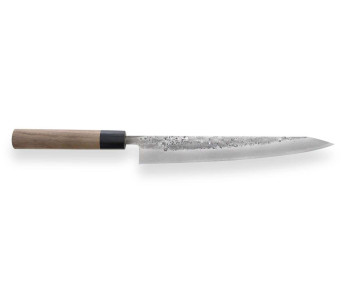 Wusaki Nakata BS2 Japans sujihiki mes 24cm walnoot handvat