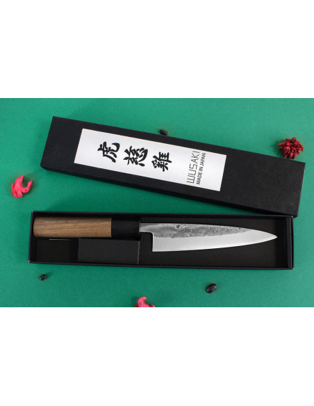 Wusaki Nakata BS2 13,5 cm handgjord japansk universalkniv med valnötshandtag