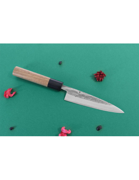 Wusaki Nakata BS2 13,5 cm handgjord japansk universalkniv med valnötshandtag