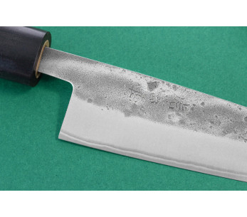 cuchillo universal japonés Wusaki Nakata BS2 13.5cm hecho a mano con mango de nogal 2