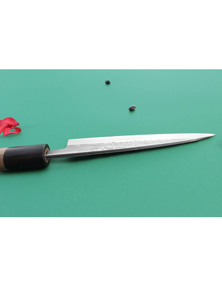 Wusaki Nakata BS2 13,5cm handgemaakt Japans universeel mes met walnotenhouten handvat