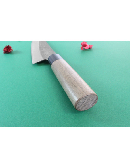 Japanisches handgefertigtes nakiri messer Wusaki Nakata BS2 16.5cm Griff aus Walnussholz