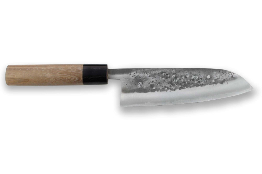 Wusaki Nakata BS2 16,5 cm coltello santoku giapponese fatto a mano con manico in noce
