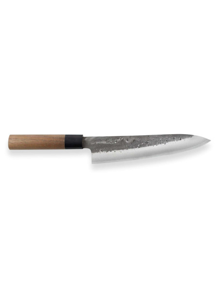Japanisches handgefertigtes Kochmesser Wusaki Nakata BS2 21cm Griff aus Walnussholz