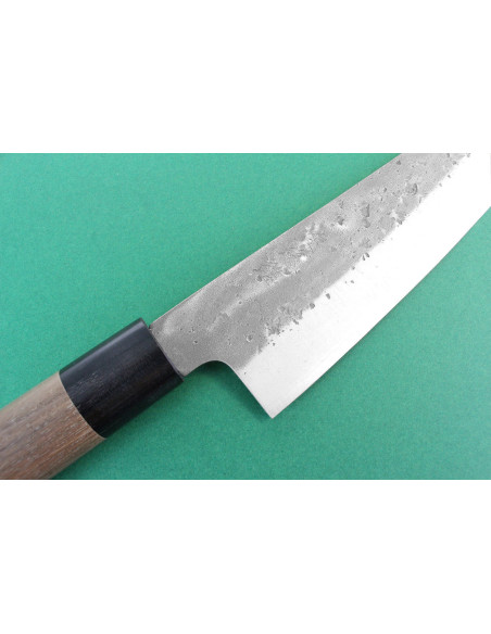 Japanisches handgefertigtes Kochmesser Wusaki Nakata BS2 21cm Griff aus Walnussholz